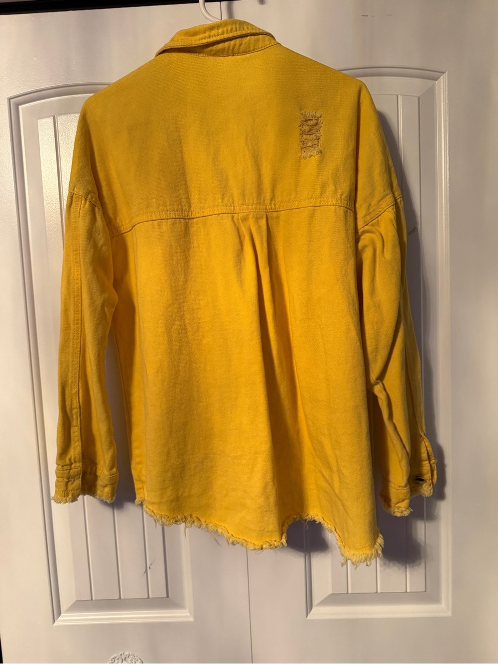 Yellow Distressed Button-Up Jacket - Picture 2 of 2